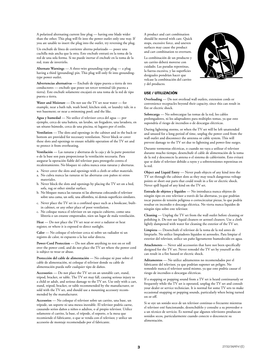 Toshiba 27AF41 User Manual | Page 3 / 38