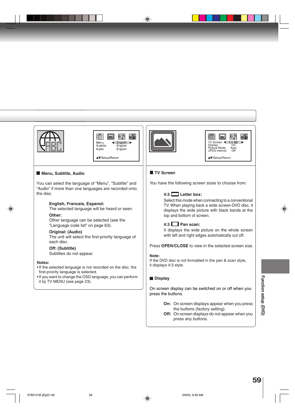 Toshiba MW27F51 User Manual | Page 59 / 72