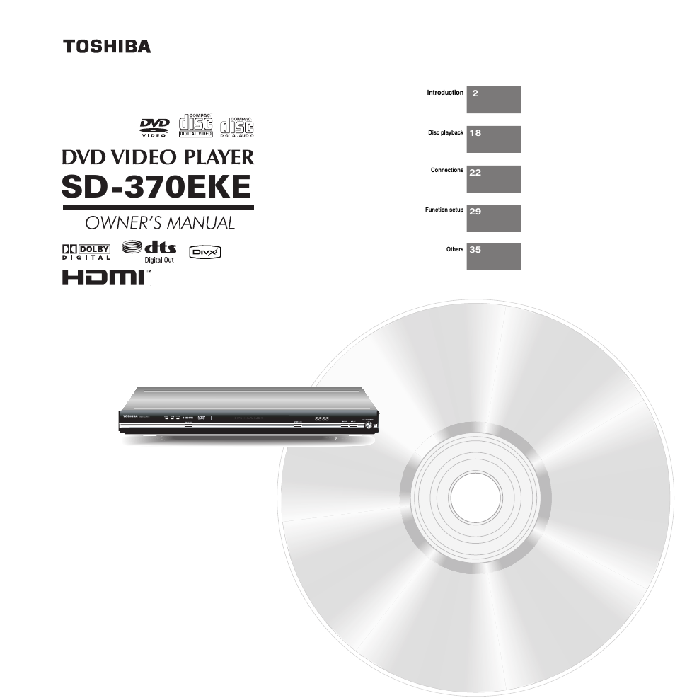 Toshiba SD-370EKE User Manual | 38 pages