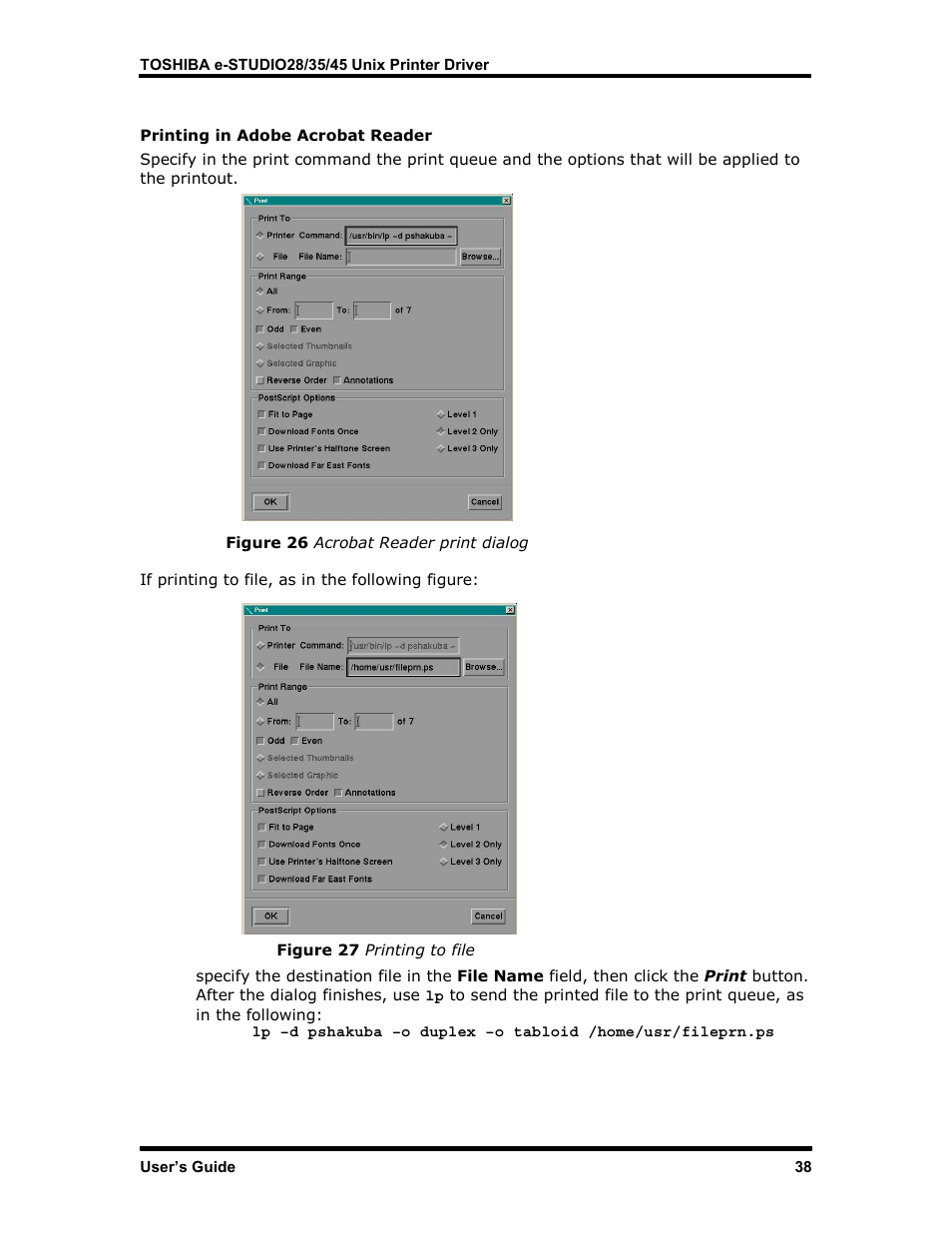 Printing in adobe acrobat reader | Toshiba e-STUDIO35 User Manual | Page 46 / 53