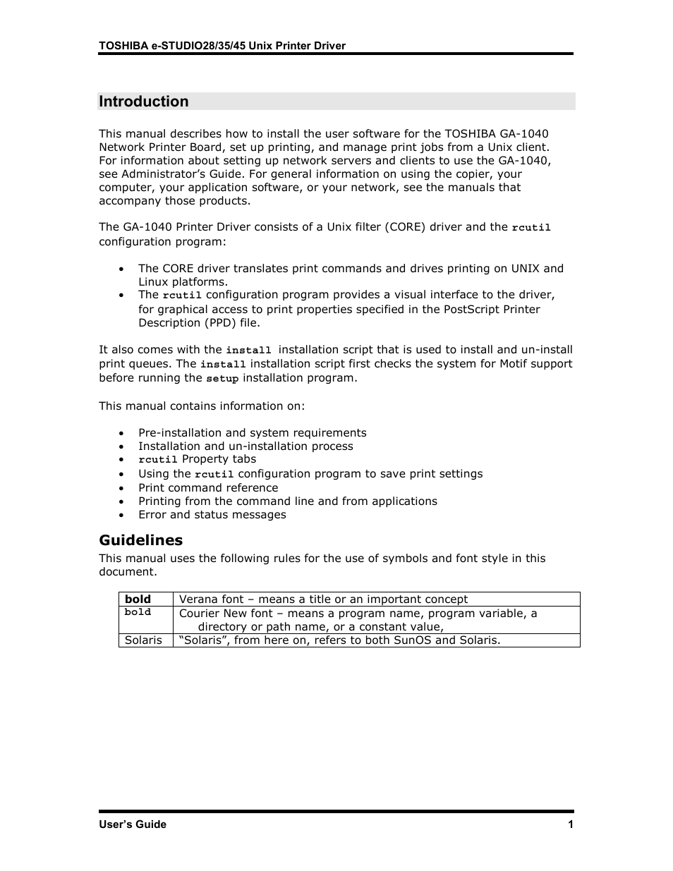 Introduction, Guidelines, Uidelines | Toshiba e-STUDIO35 User Manual | Page 9 / 53