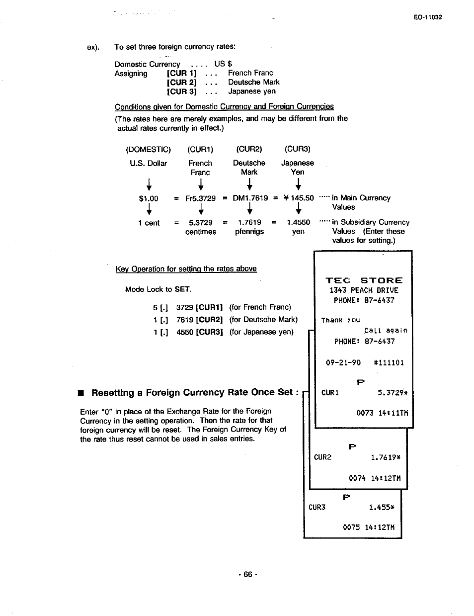 Resetting a foreign currency rate once set: p | Toshiba TEC FDS-30 User Manual | Page 132 / 142