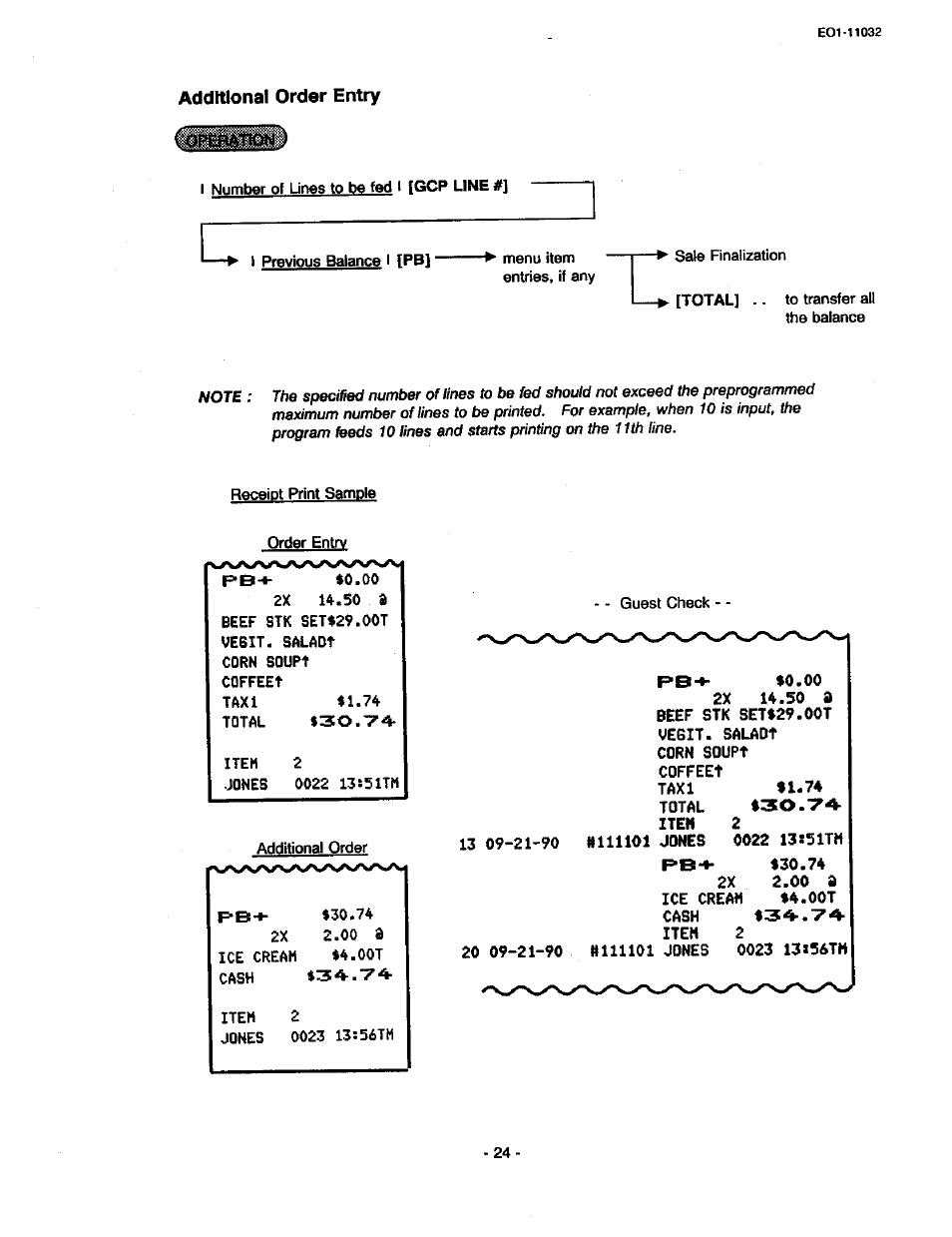 Additional order entry | Toshiba TEC FDS-30 User Manual | Page 30 / 142