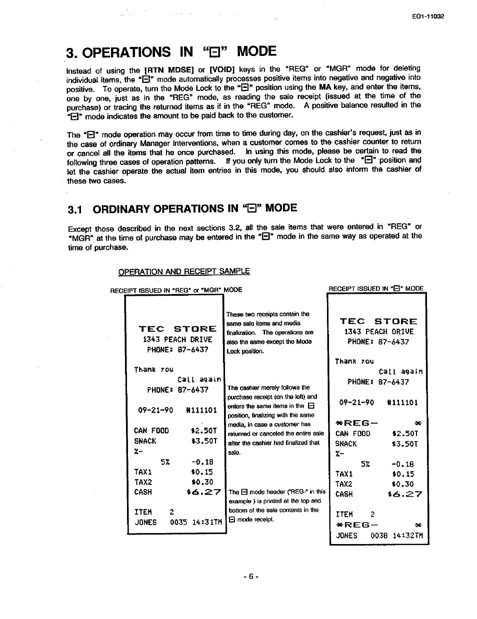 Operations in “b” mode, 1 ordinary operations in “b” mode, 1 ordinary operations in “b" mode | 1 ordinary operations in, Mode | Toshiba TEC FDS-30 User Manual | Page 72 / 142