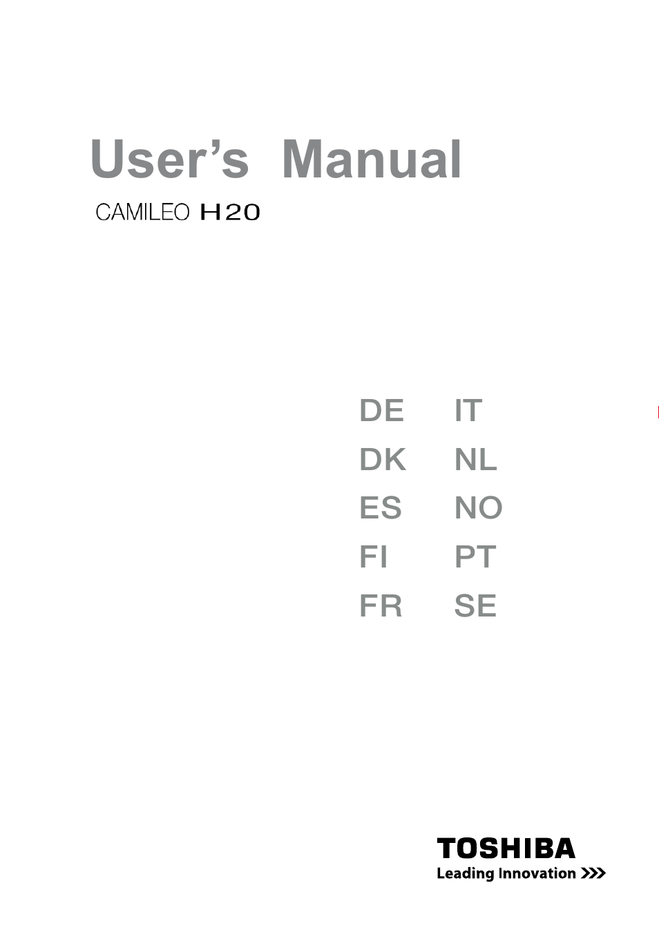 Toshiba Camileo H10 User Manual | 47 pages