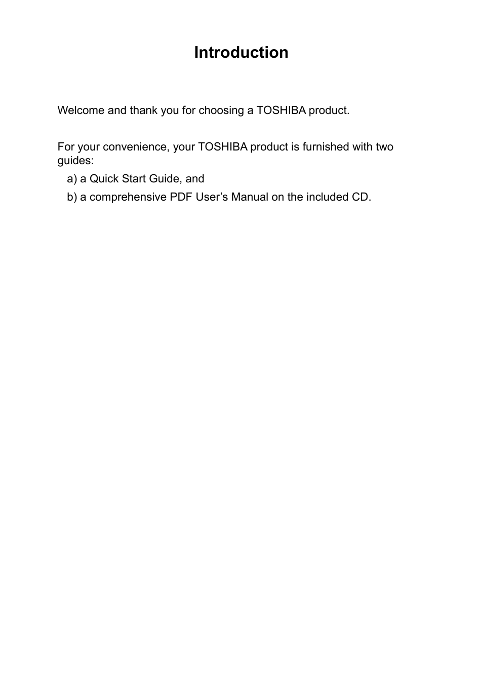 Introduction | Toshiba Camileo H10 User Manual | Page 2 / 47
