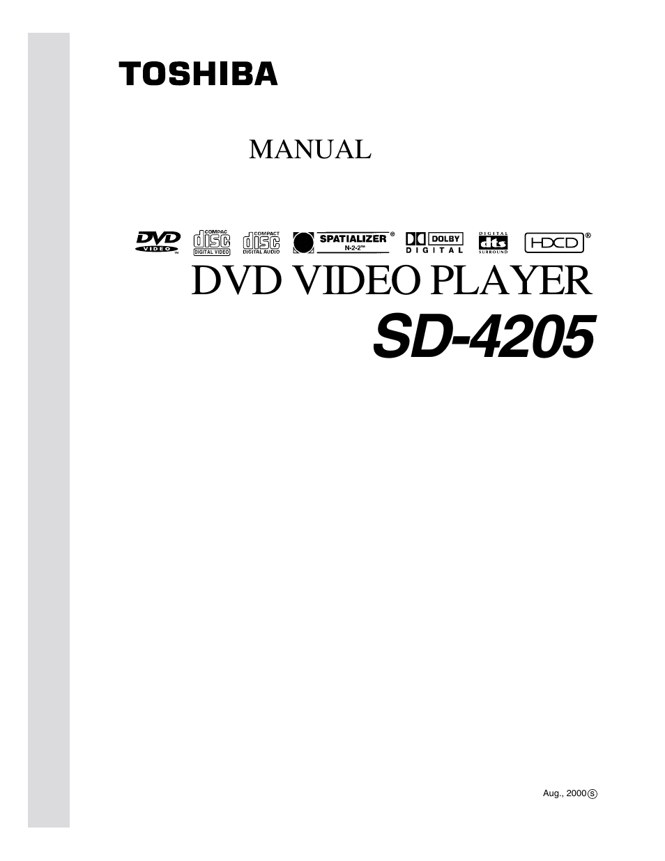 Toshiba SD-4205 User Manual | 69 pages