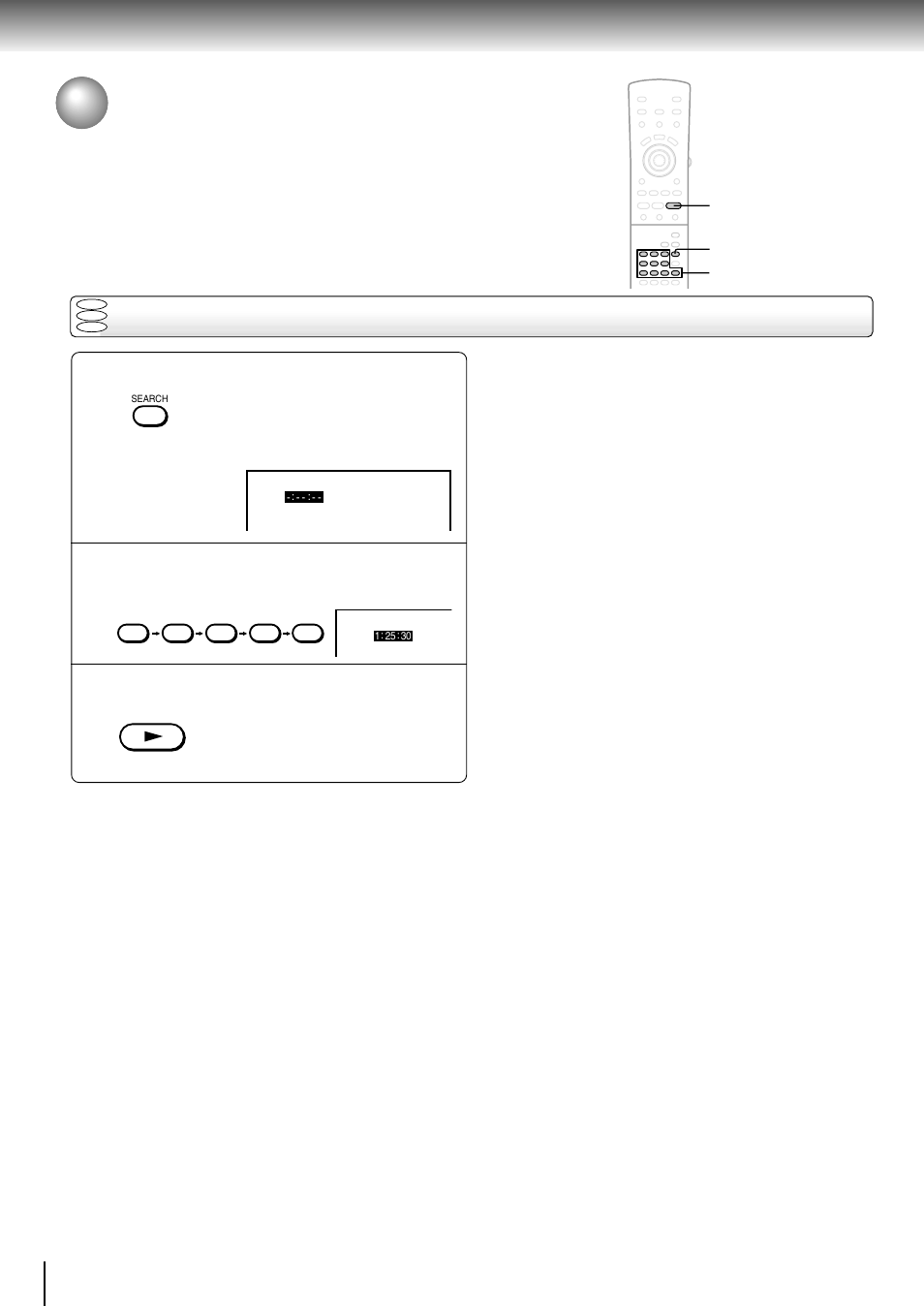 Accessing a specific location directly, Entering the time of the desired location | Toshiba SD-4205 User Manual | Page 31 / 69