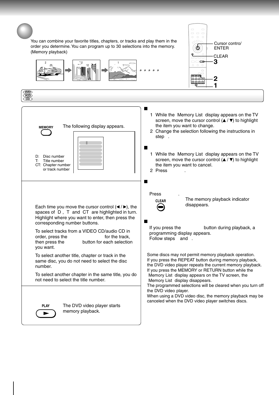 Playing in a favorite order | Toshiba SD-4205 User Manual | Page 33 / 69