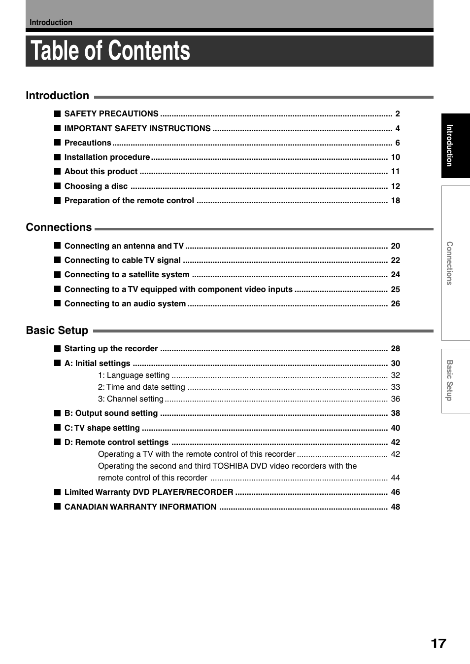 Toshiba D-R4SU User Manual | Page 17 / 52