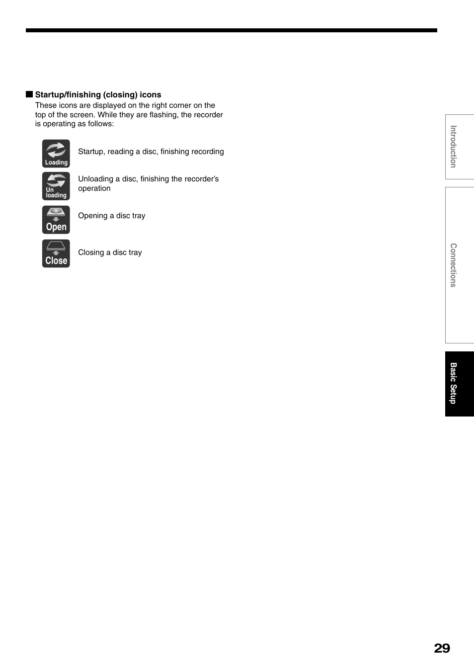Open, Close | Toshiba D-R4SU User Manual | Page 29 / 52