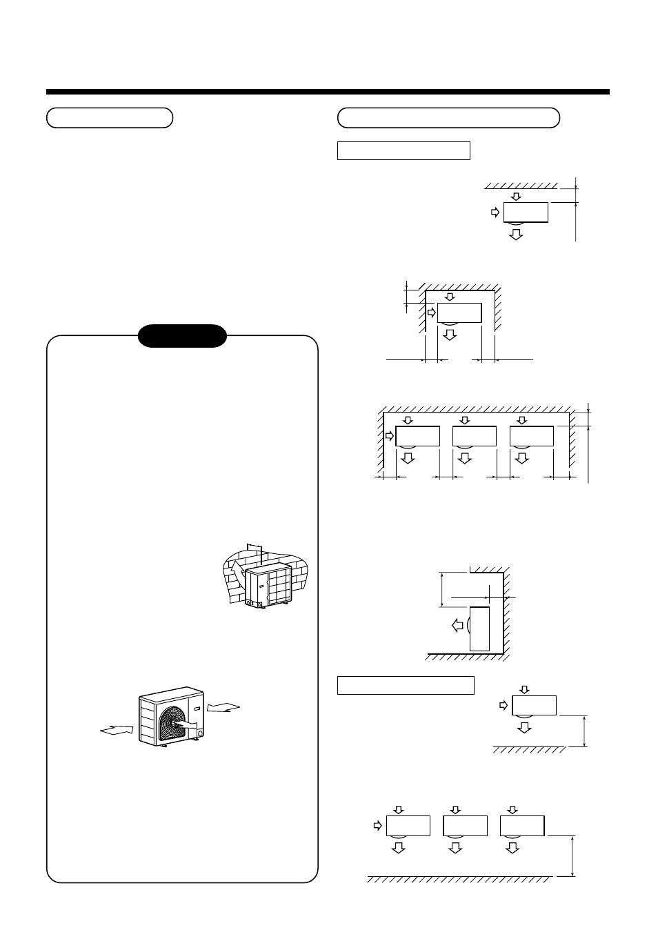 Caution, Installation place, Necessary space for installation | Toshiba R410A User Manual | Page 21 / 88