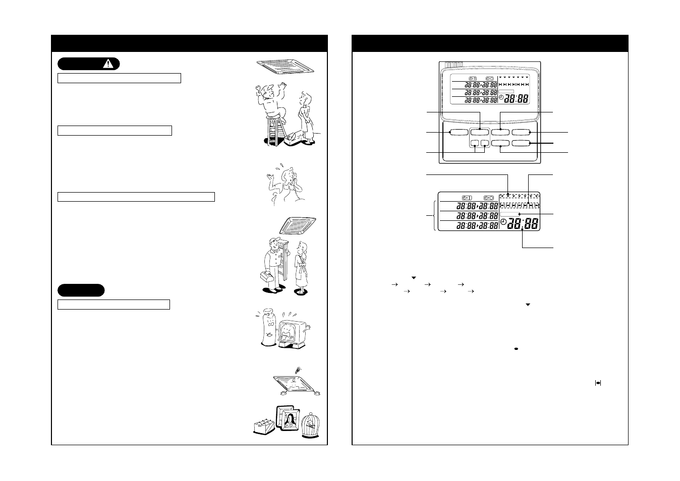 Precautions for safety, Name and operation of each part | Toshiba R410A User Manual | Page 73 / 88