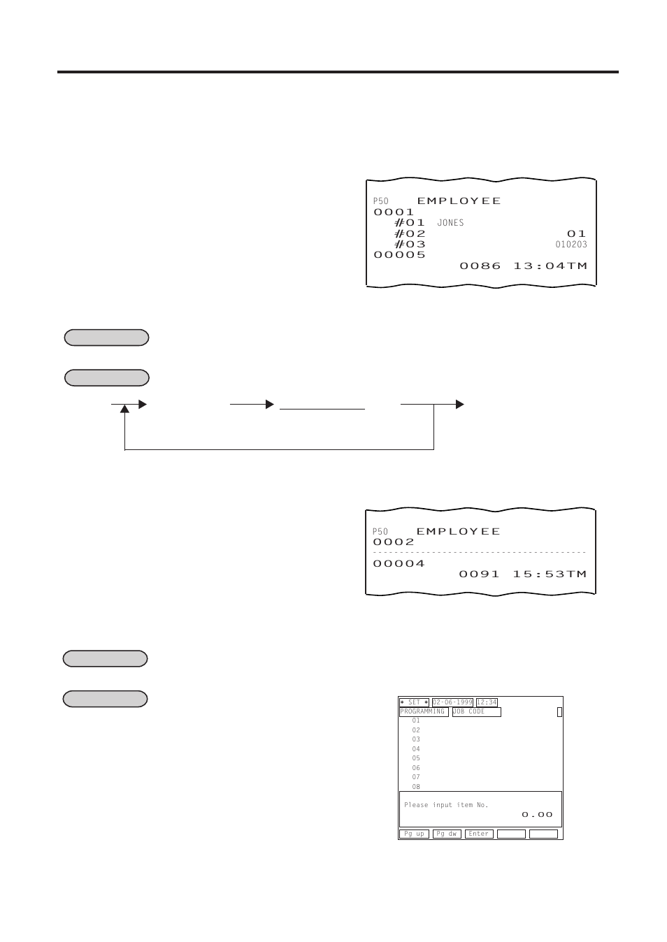 Job code/working hours setting (submode 51) -50 | Toshiba FS-2600-1 User Manual | Page 149 / 210