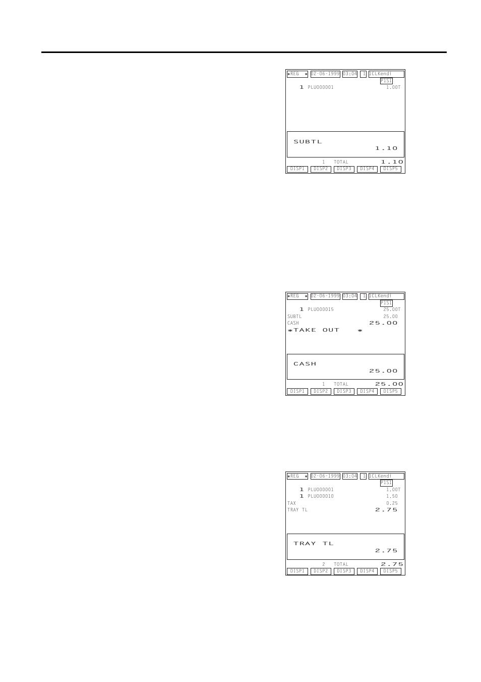 Tray total read -13, 20 tray total read, 2 net subtotal (tax not included) | 3 eat-in/takeout subtotal | Toshiba FS-2600-1 User Manual | Page 39 / 210
