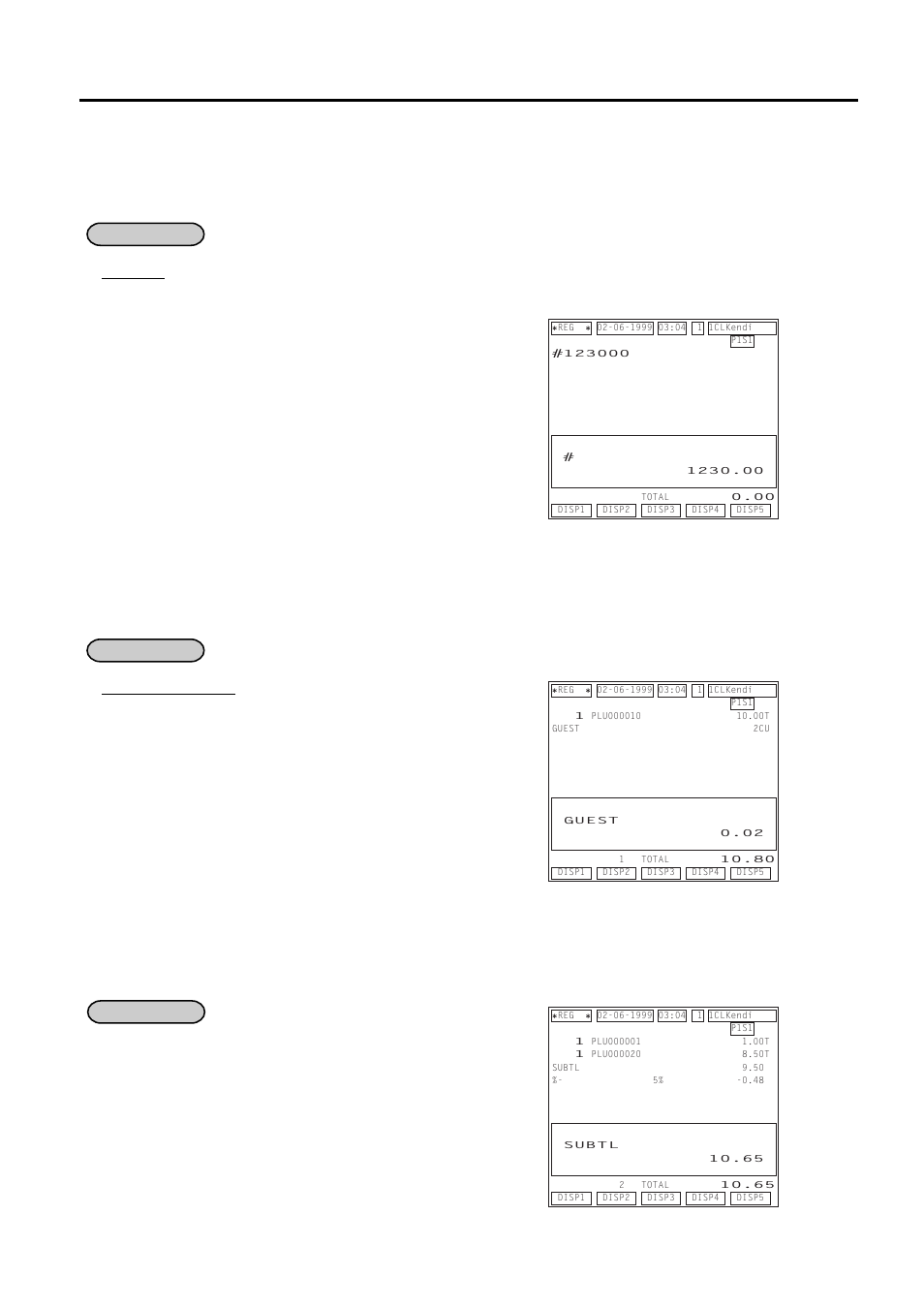 Non-add number print -26, Number-of-guests entry -26, Function key entry -26 | 45 non-add number print, 46 number-of-guests entry, 47 function key entry | Toshiba FS-2600-1 User Manual | Page 52 / 210