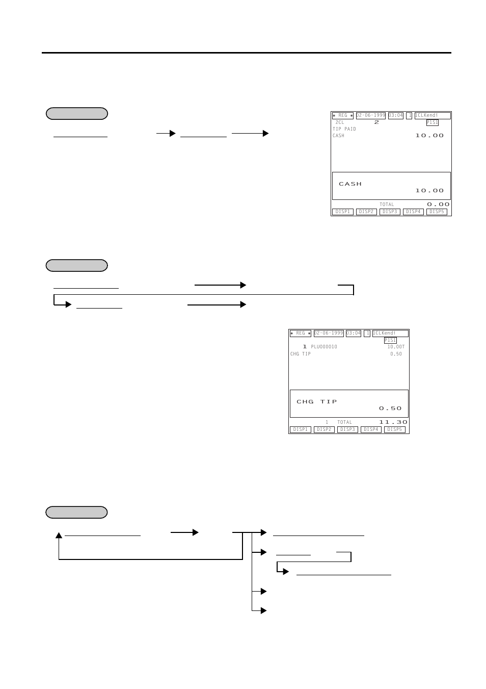 Tip paid -27, Charge tip -27, Received-on-account -27 | 48 tip paid, 49 charge tip, 50 received-on-account | Toshiba FS-2600-1 User Manual | Page 53 / 210