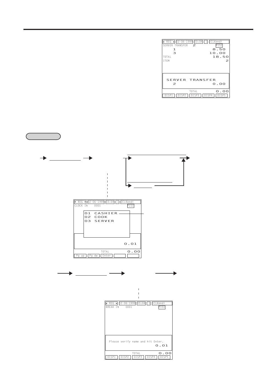 Employee clock-in/clock-out -34, 59 employee clock-in/clock-out | Toshiba FS-2600-1 User Manual | Page 60 / 210