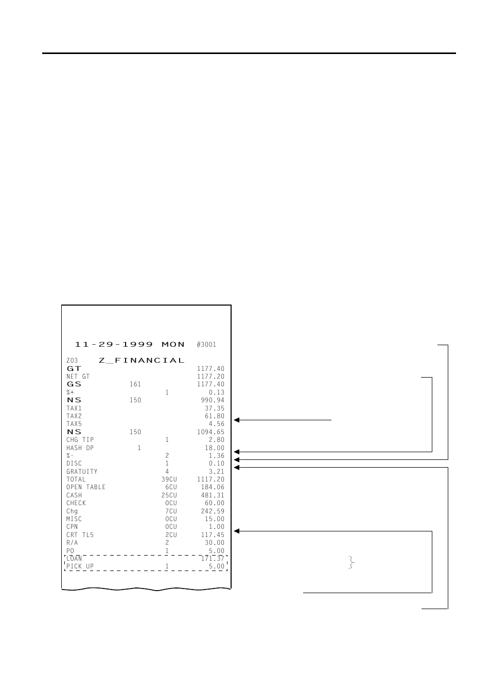 General notes on report takings -10, Report sample format -10, 5 report sample format | Toshiba FS-2600-1 User Manual | Page 85 / 210