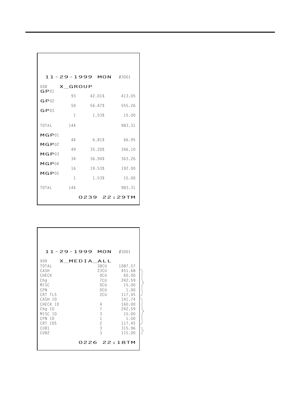 4 department group read report (daily or periodic) | Toshiba FS-2600-1 User Manual | Page 88 / 210