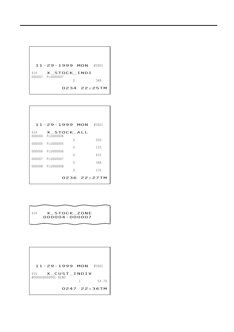 10 plu stock read report (daily), 11 customer file read or reset report (daily) | Toshiba FS-2600-1 User Manual | Page 92 / 210