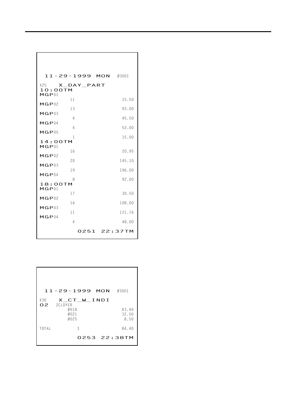 13 day part read or reset report (daily) | Toshiba FS-2600-1 User Manual | Page 94 / 210