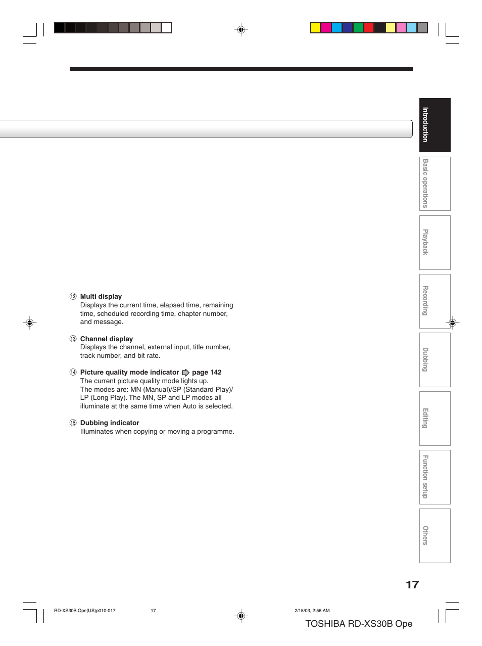 Toshiba rd-xs30b ope | Toshiba RD-XS30B User Manual | Page 17 / 60