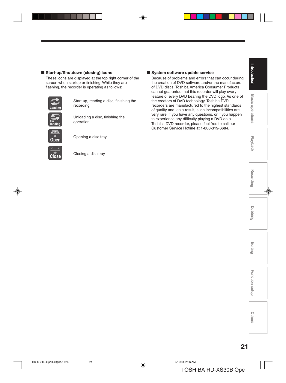 Toshiba rd-xs30b ope | Toshiba RD-XS30B User Manual | Page 21 / 60