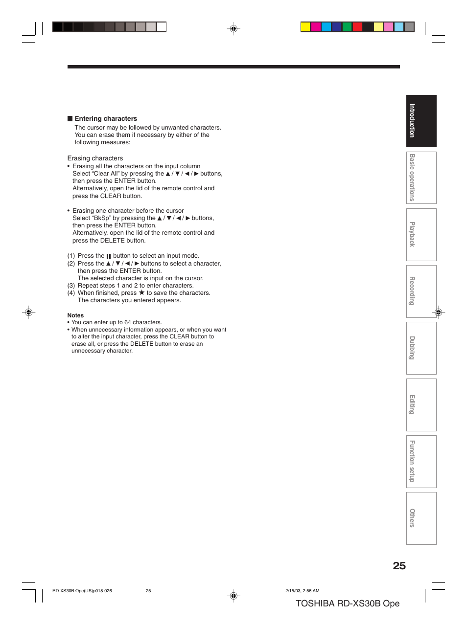 Toshiba rd-xs30b ope | Toshiba RD-XS30B User Manual | Page 25 / 60