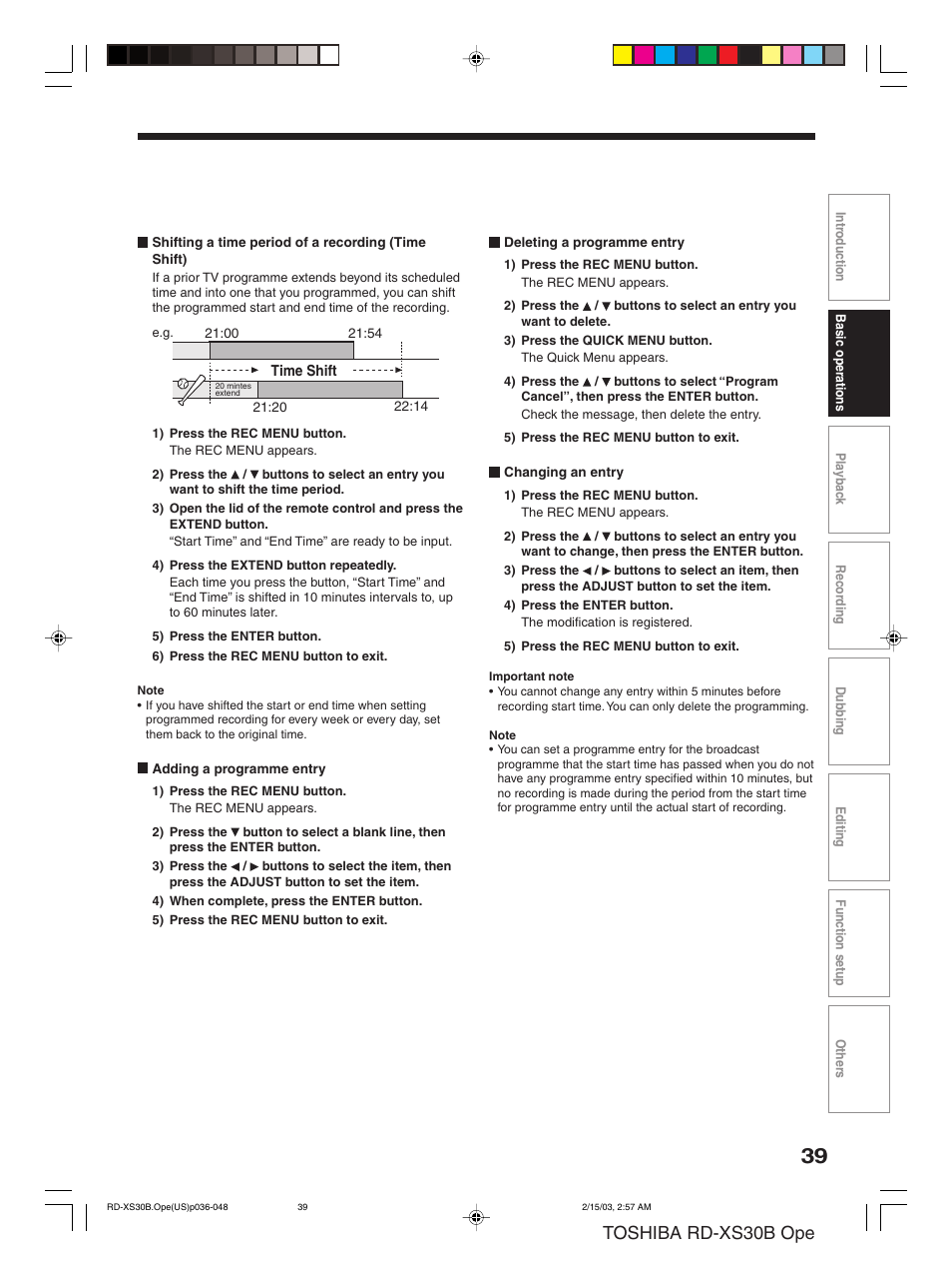 Toshiba rd-xs30b ope | Toshiba RD-XS30B User Manual | Page 39 / 60