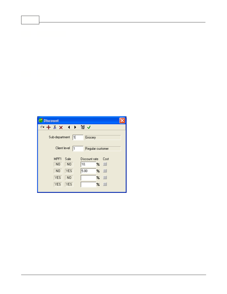 Account view, Discount | Toshiba Electric Keyboard User Manual | Page 114 / 186