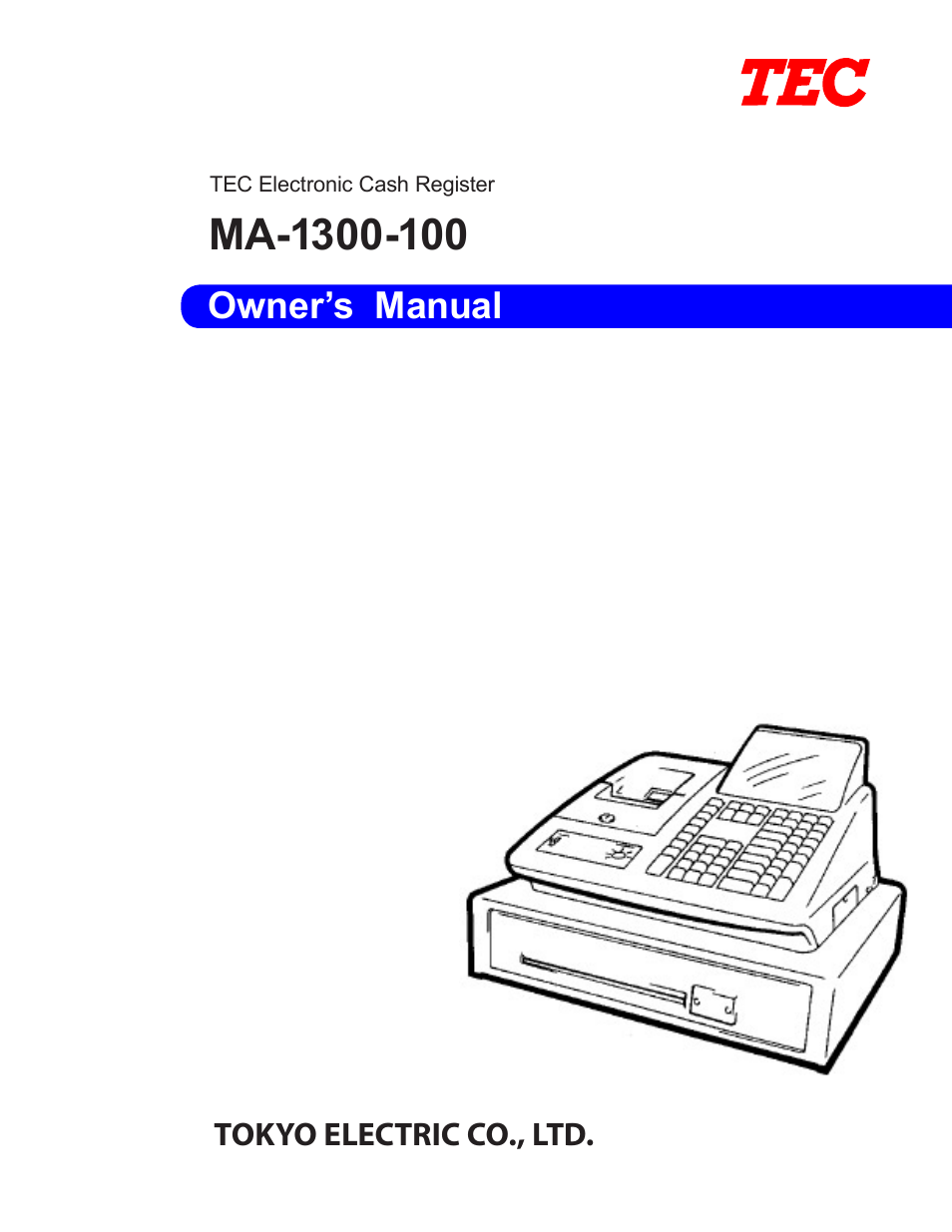 Toshiba TEC MA-1300 User Manual | 98 pages