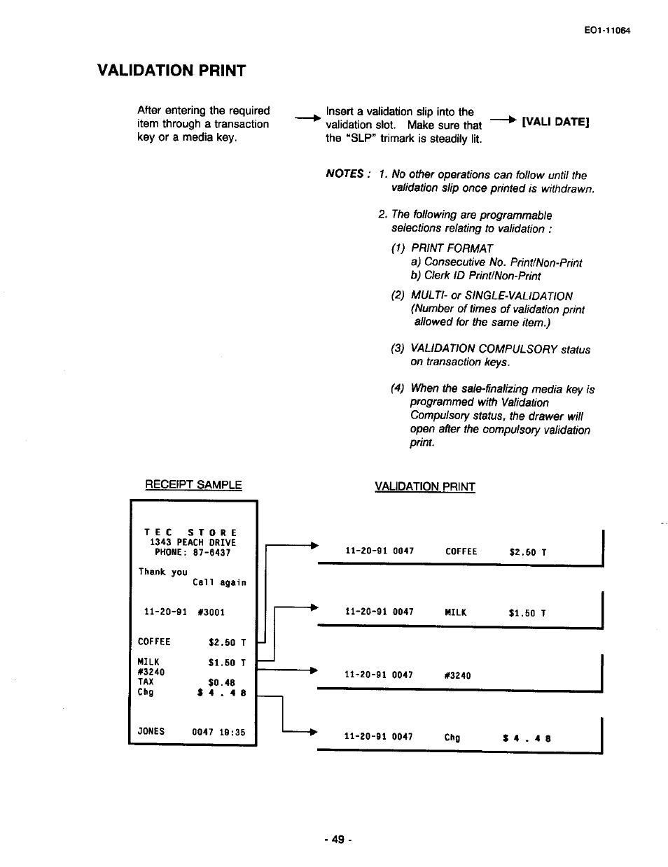 Validation print | Toshiba TEC MA-1300 User Manual | Page 53 / 98