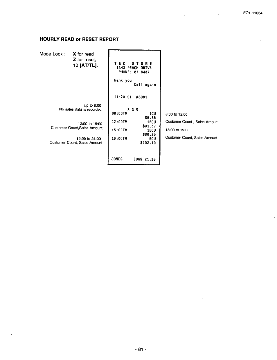 X for read z for reset, 10 [at/tl | Toshiba TEC MA-1300 User Manual | Page 65 / 98
