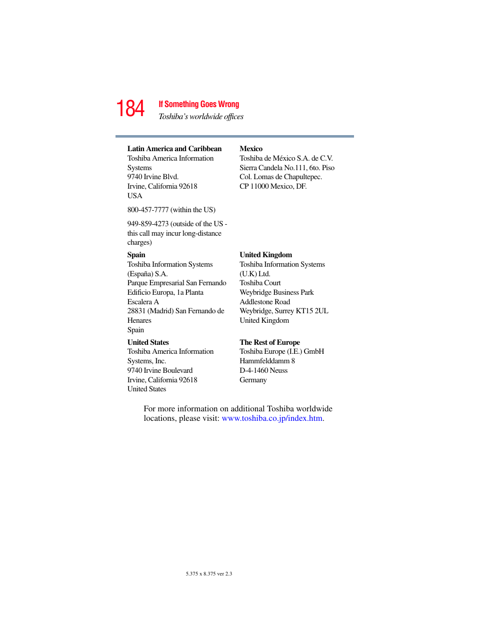 Toshiba SATELLITE M30X User Manual | Page 184 / 231