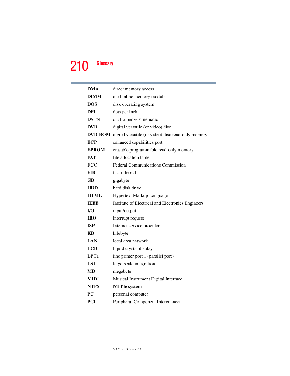 Toshiba SATELLITE M30X User Manual | Page 210 / 231