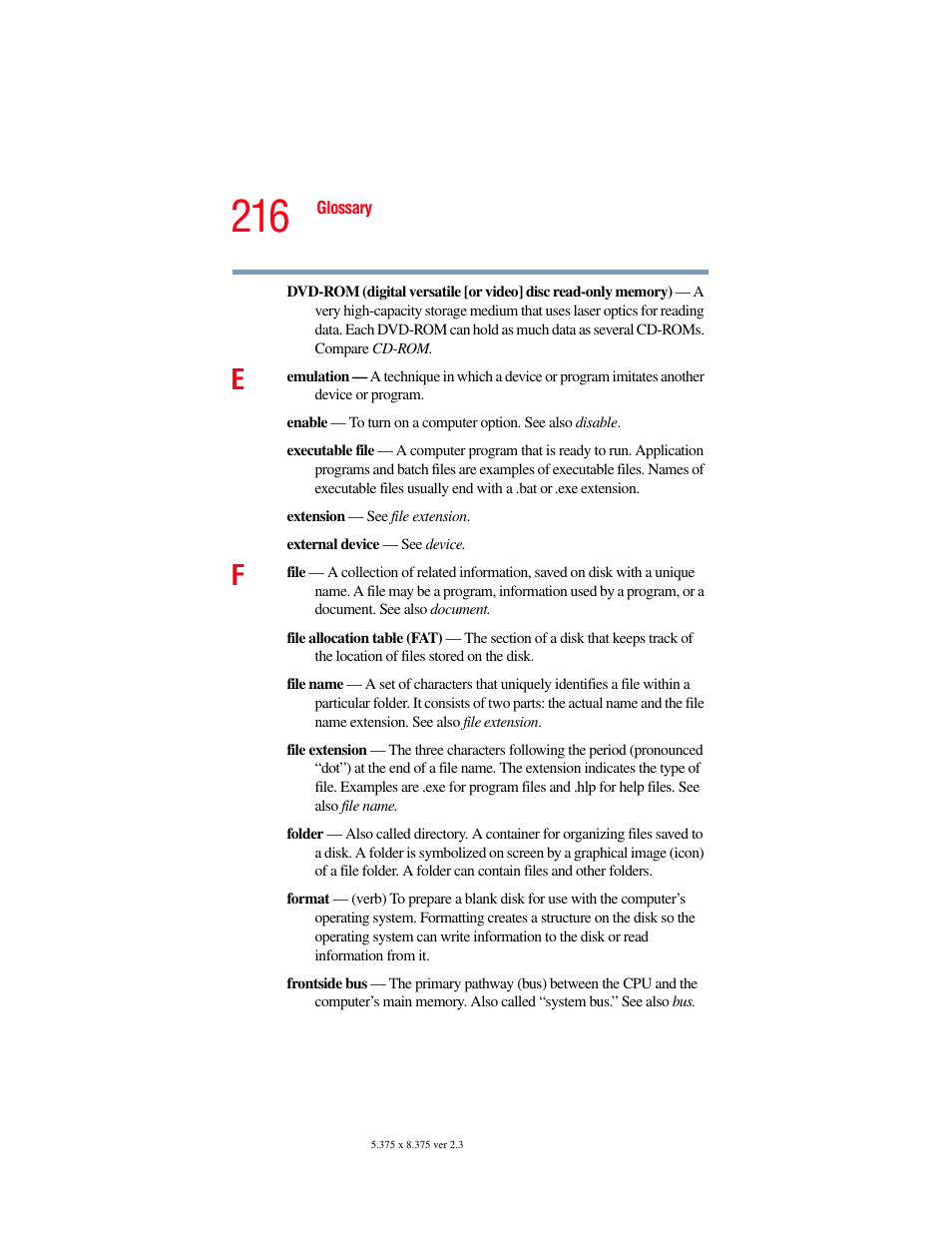 Toshiba SATELLITE M30X User Manual | Page 216 / 231