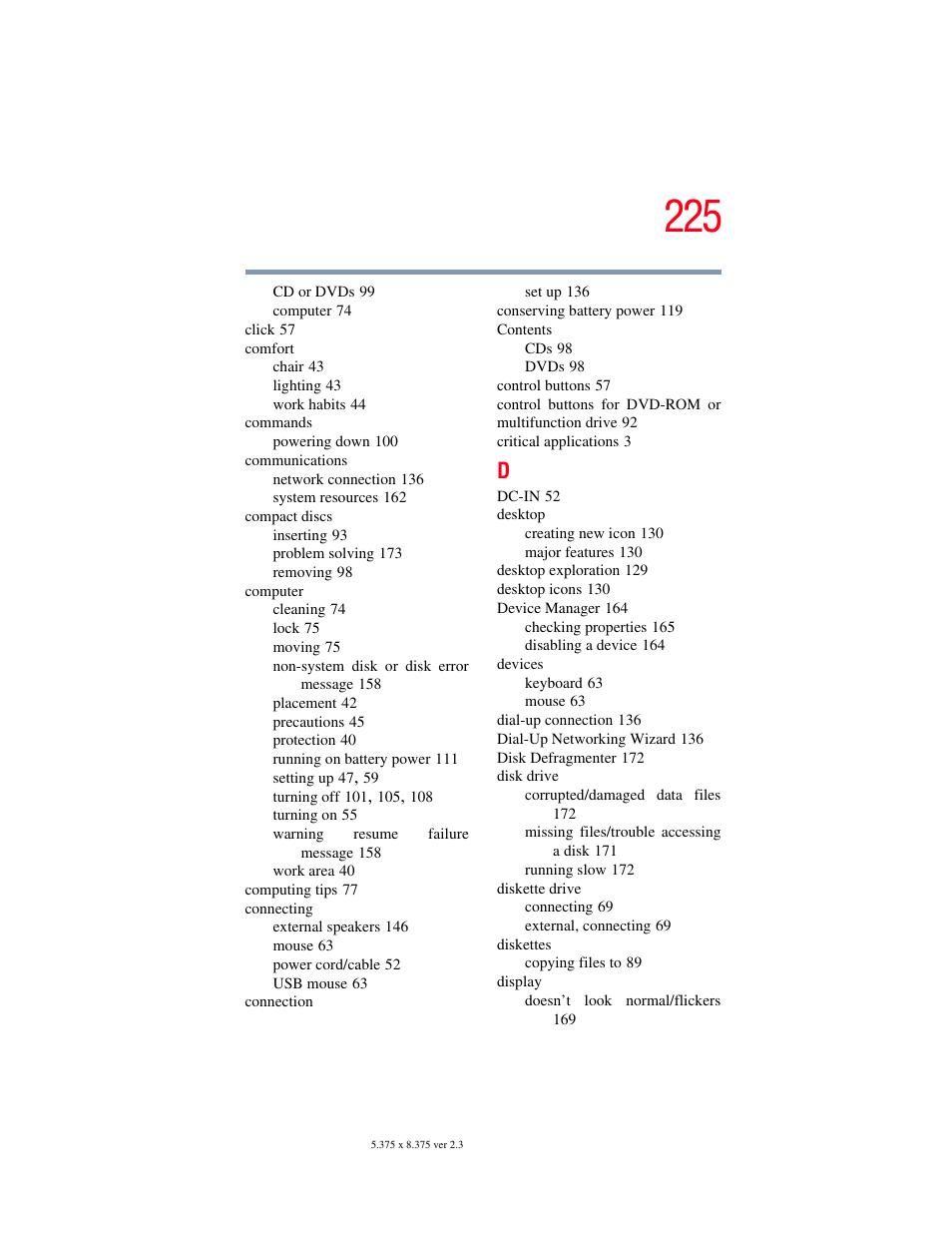 Toshiba SATELLITE M30X User Manual | Page 225 / 231