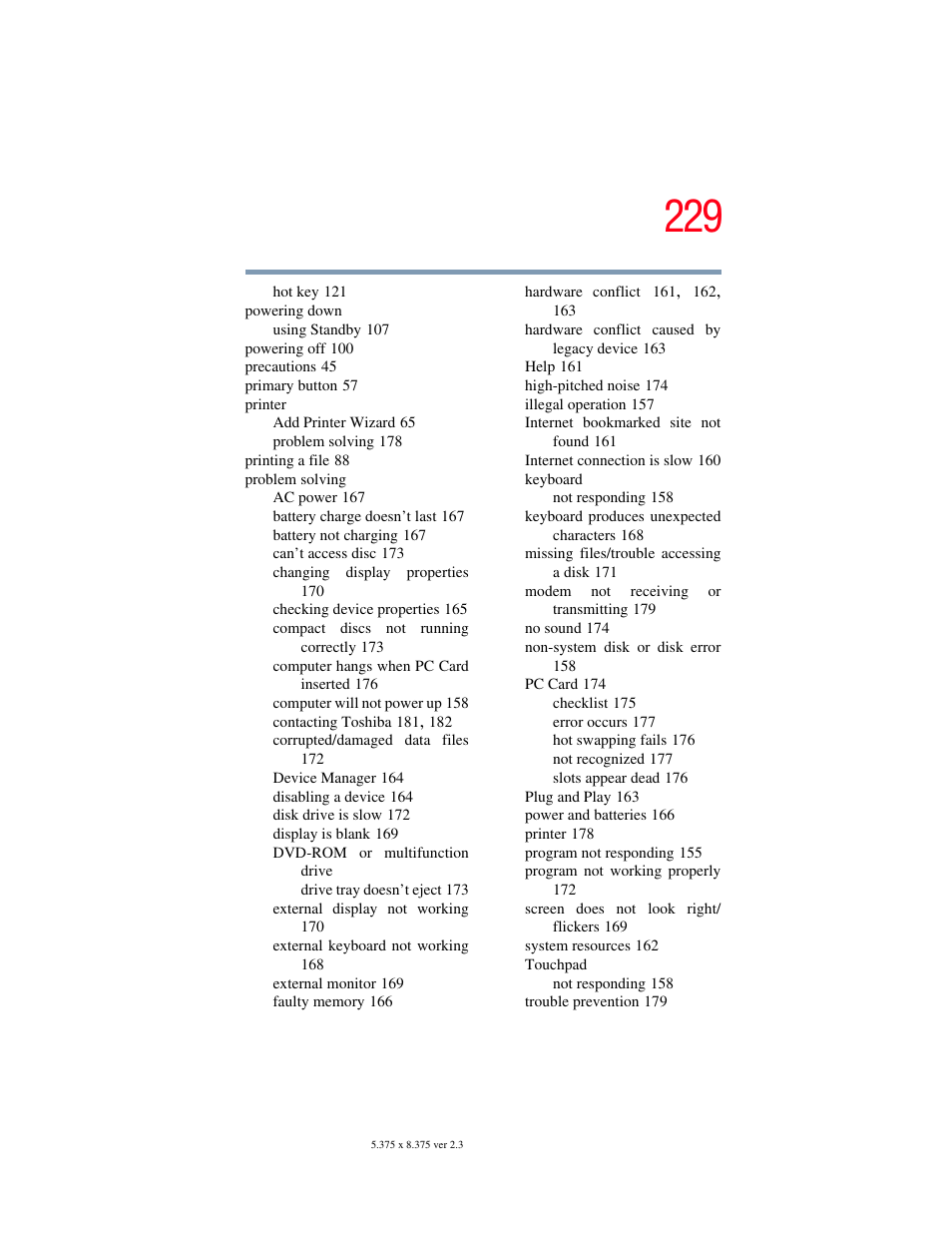 Toshiba SATELLITE M30X User Manual | Page 229 / 231
