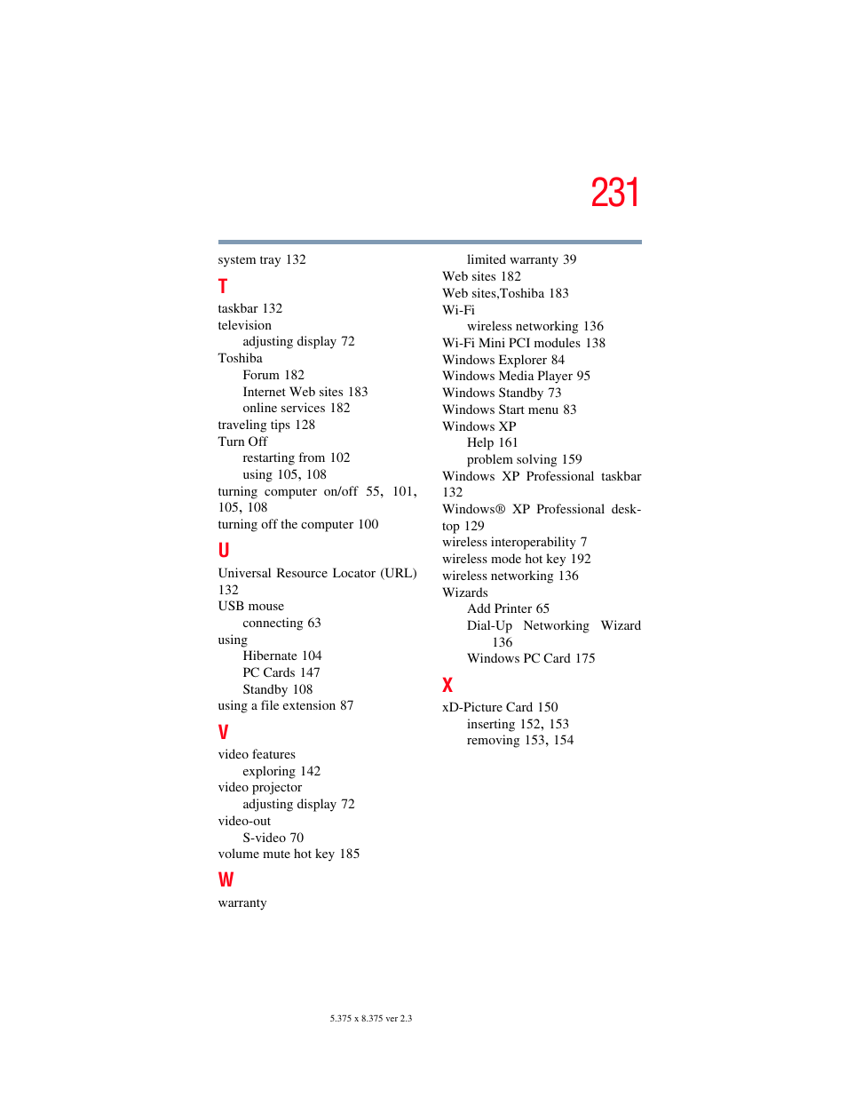 Toshiba SATELLITE M30X User Manual | Page 231 / 231