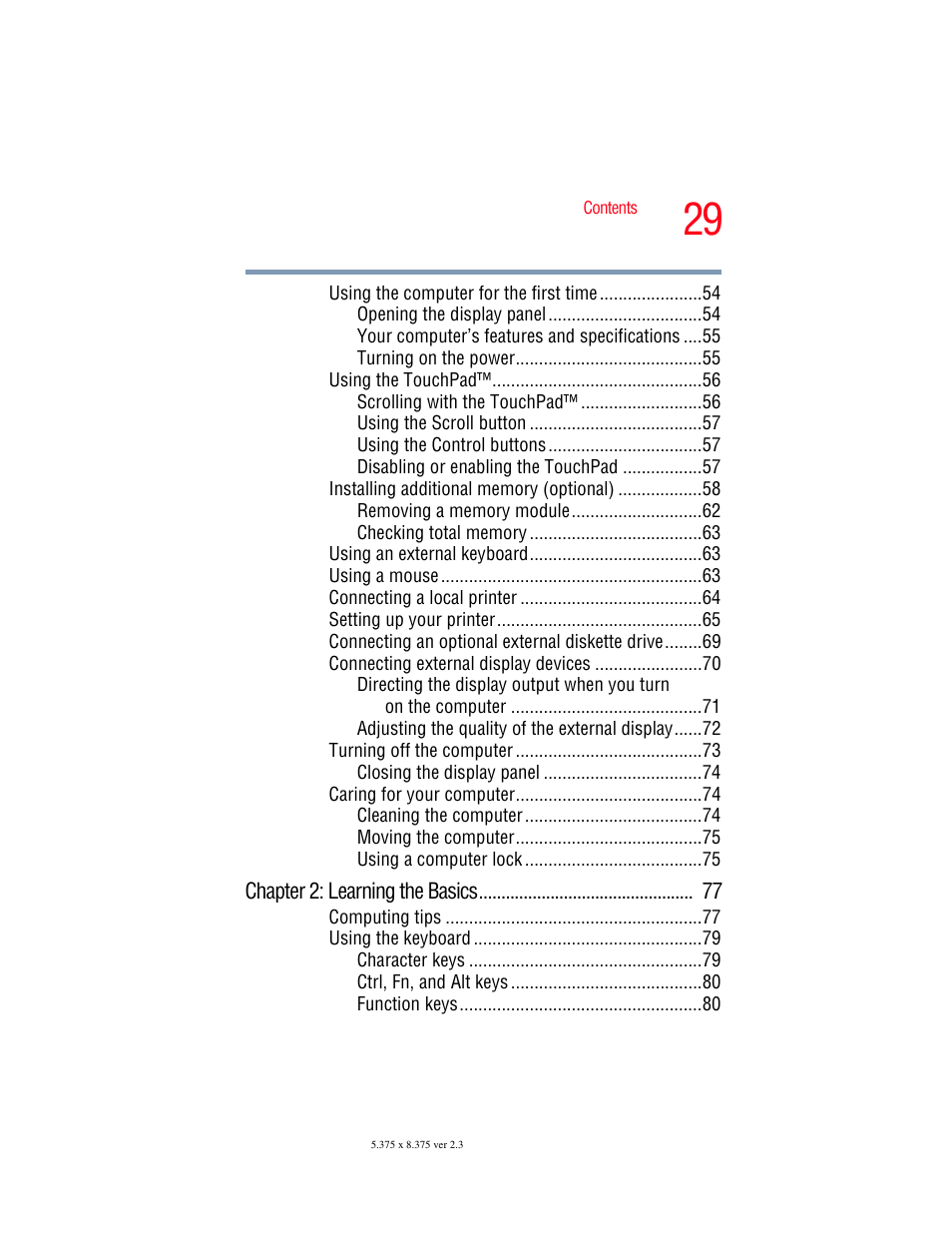 Toshiba SATELLITE M30X User Manual | Page 29 / 231