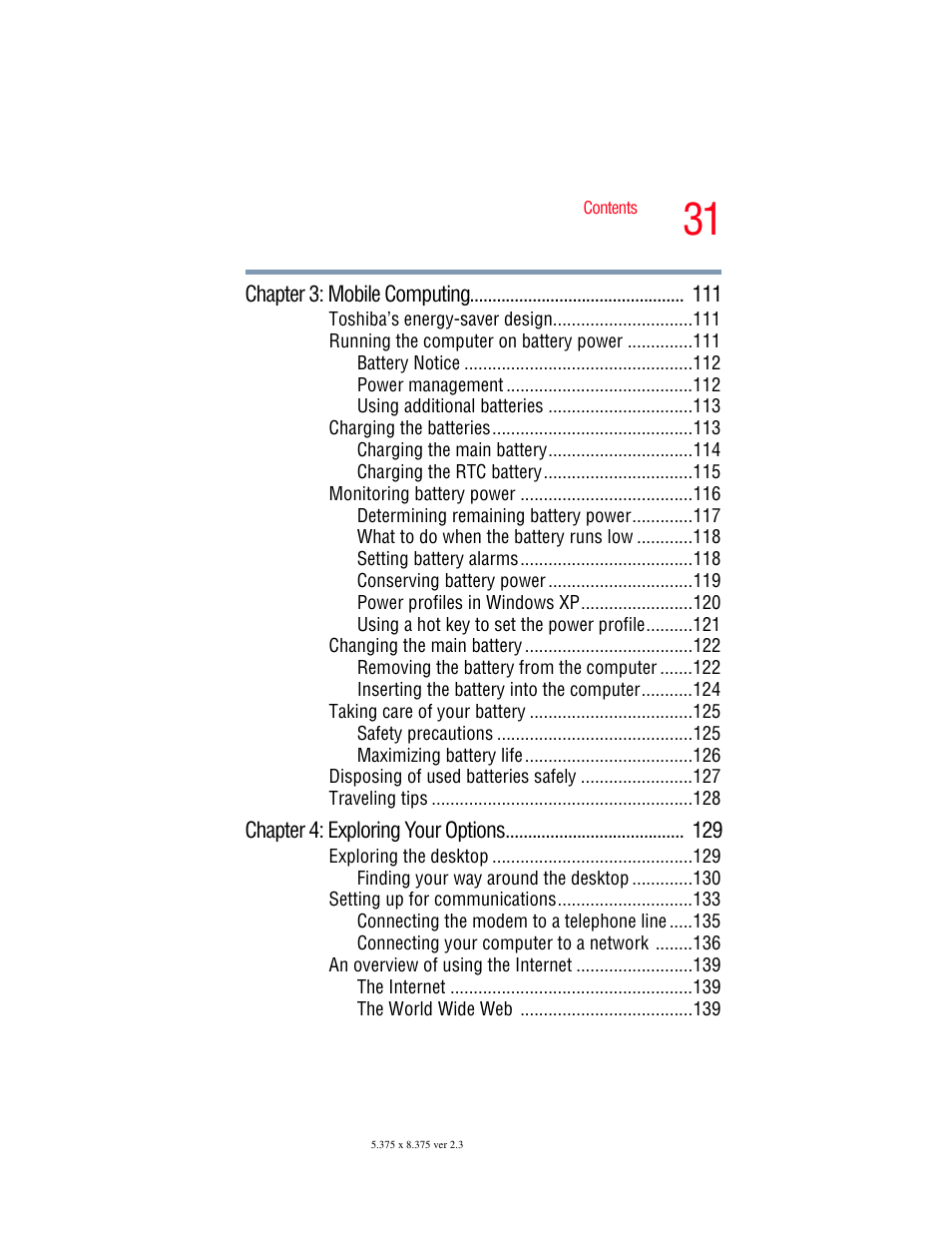 Toshiba SATELLITE M30X User Manual | Page 31 / 231