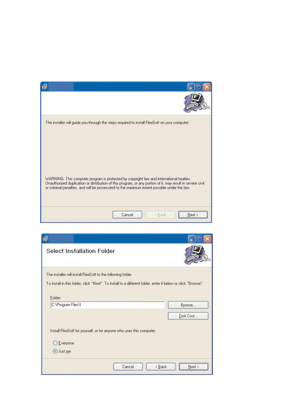 1 installing oil-ds configuration software, Installing oil-ds configuration software, Welcome to oil-ds setup wizard | Toshiba Programmable Logic Controller V200 User Manual | Page 73 / 140