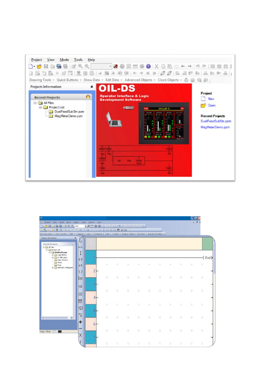 4 launching ladder editor in oil-ds, Launching ladder editor | Toshiba Programmable Logic Controller V200 User Manual | Page 77 / 140