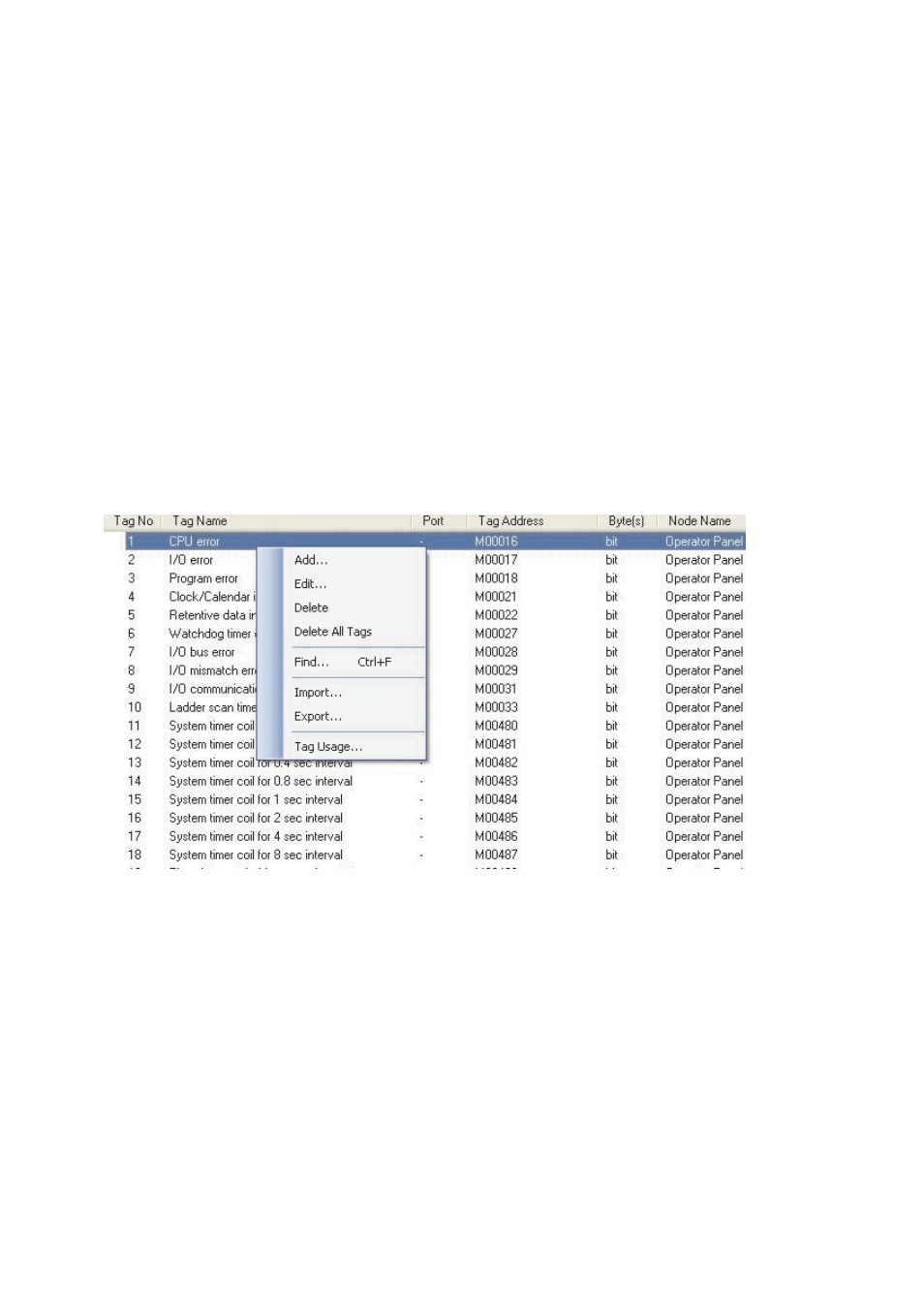 2 tag database, Tag database | Toshiba Programmable Logic Controller V200 User Manual | Page 86 / 140