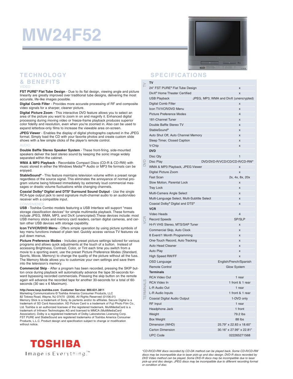 Mw24f52 | Toshiba MW24F52 User Manual | Page 2 / 2