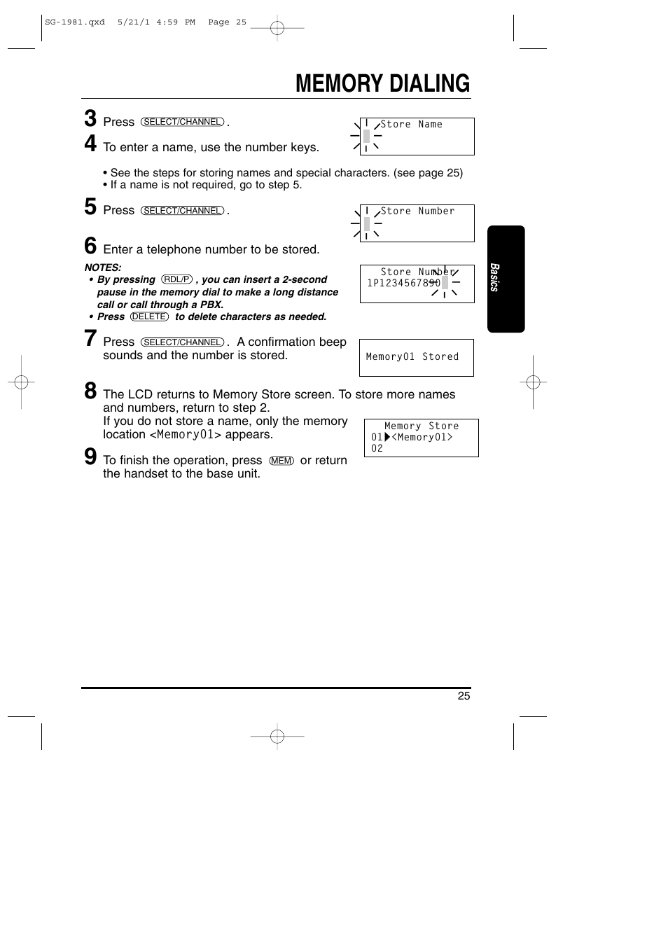 Toshiba SG-1981 User Manual | Page 25 / 55