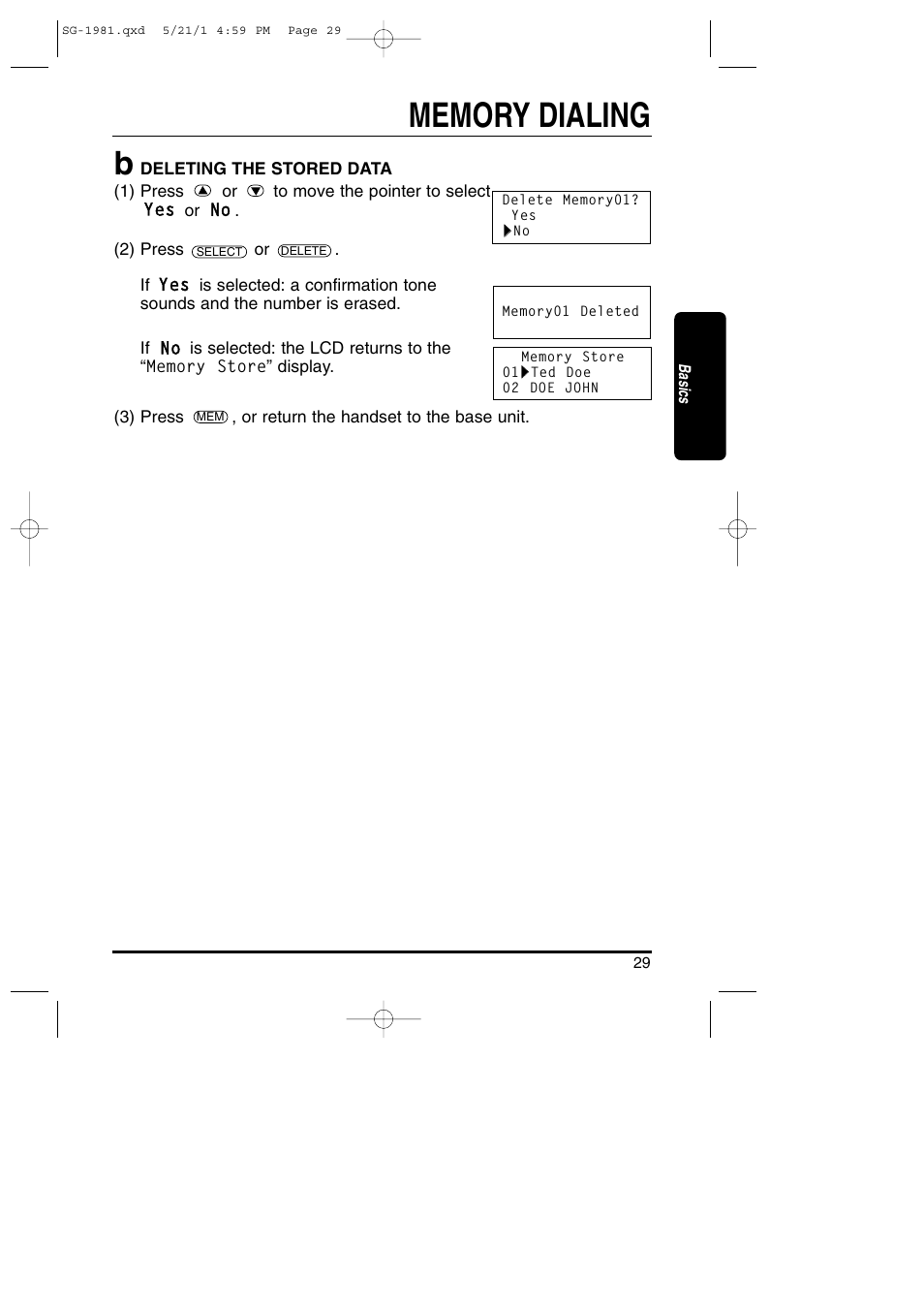 Toshiba SG-1981 User Manual | Page 29 / 55