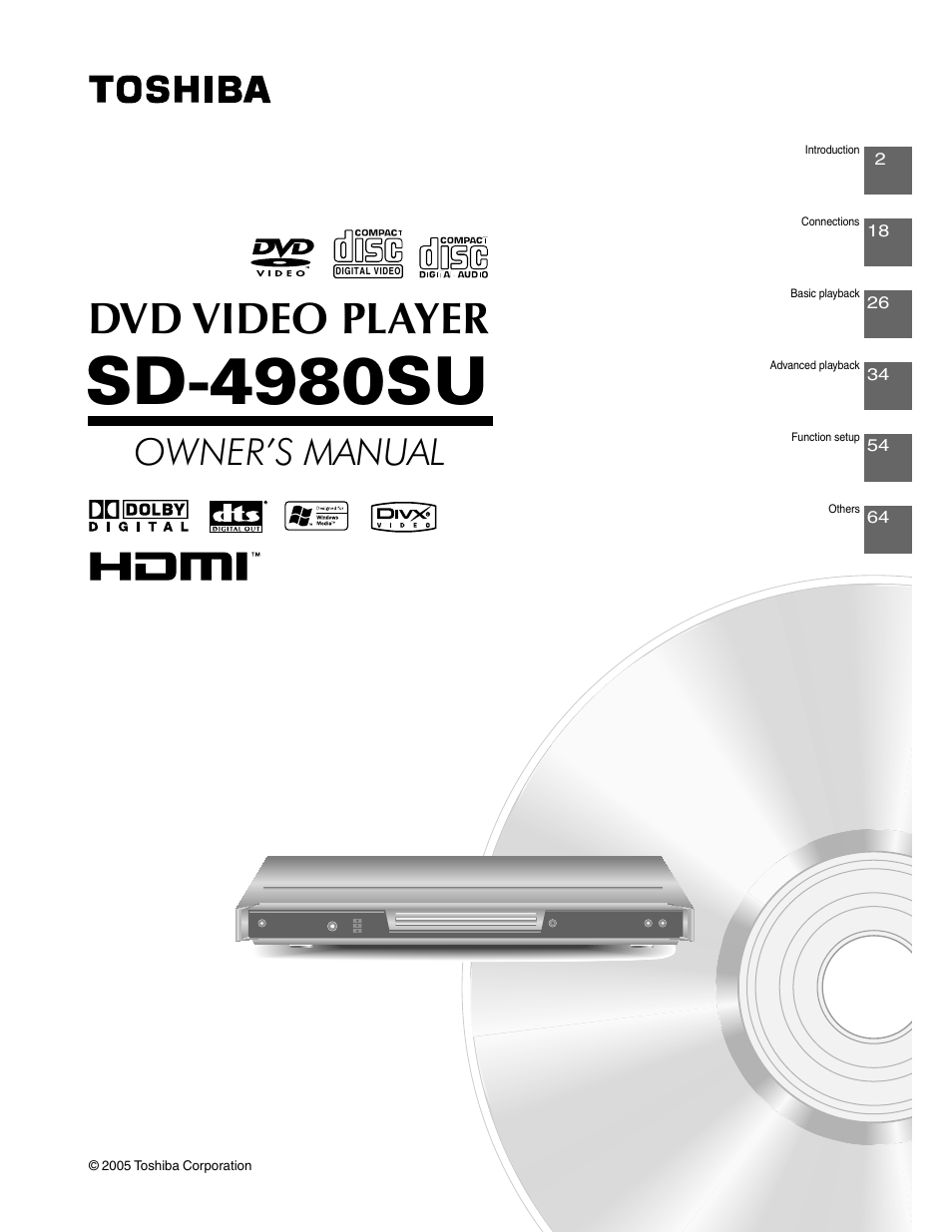 Toshiba SD-4980SU User Manual | 73 pages