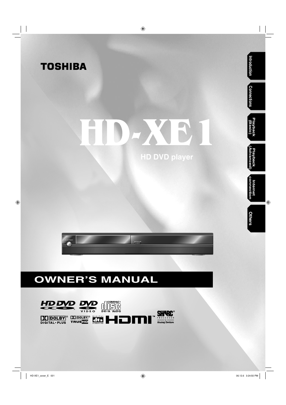 Toshiba HD-XE1 User Manual | 76 pages